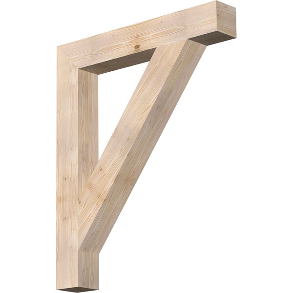 Ekena Millwork Traditional Block Smooth Bracket, Douglas Fir, 5 1/2"W x 38"D x 46"H BKT06X38X46TRA05SDF - main